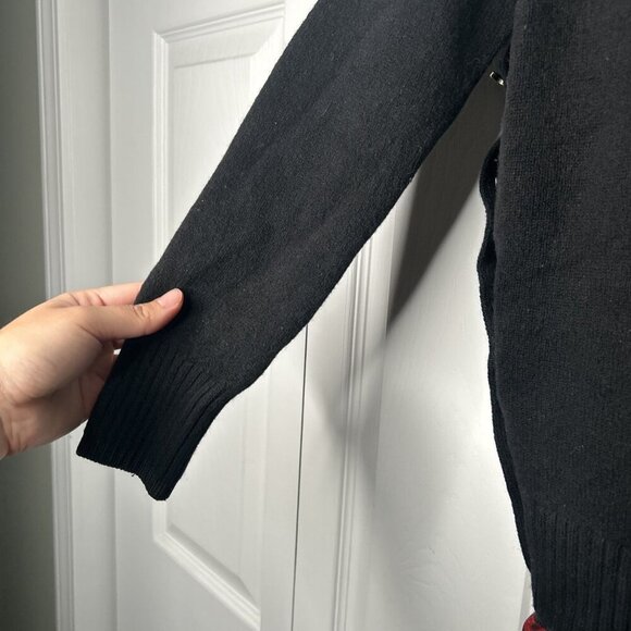 Coach Horse And Carriage Black Side Button Sweater Dress Women's Size X-Small XS - Picture 6 of 9